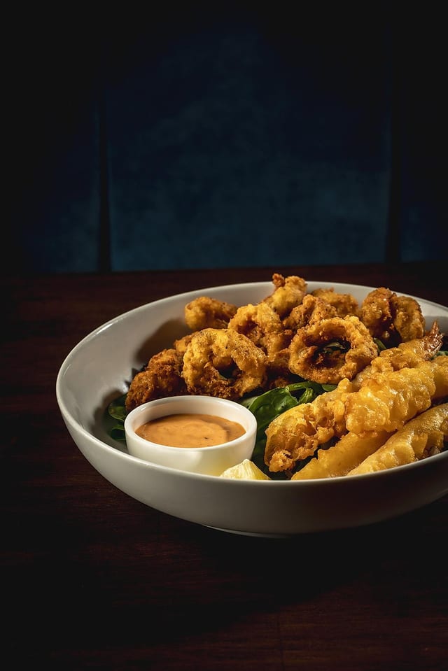 Tempura Shrimp & Fried Calamari.